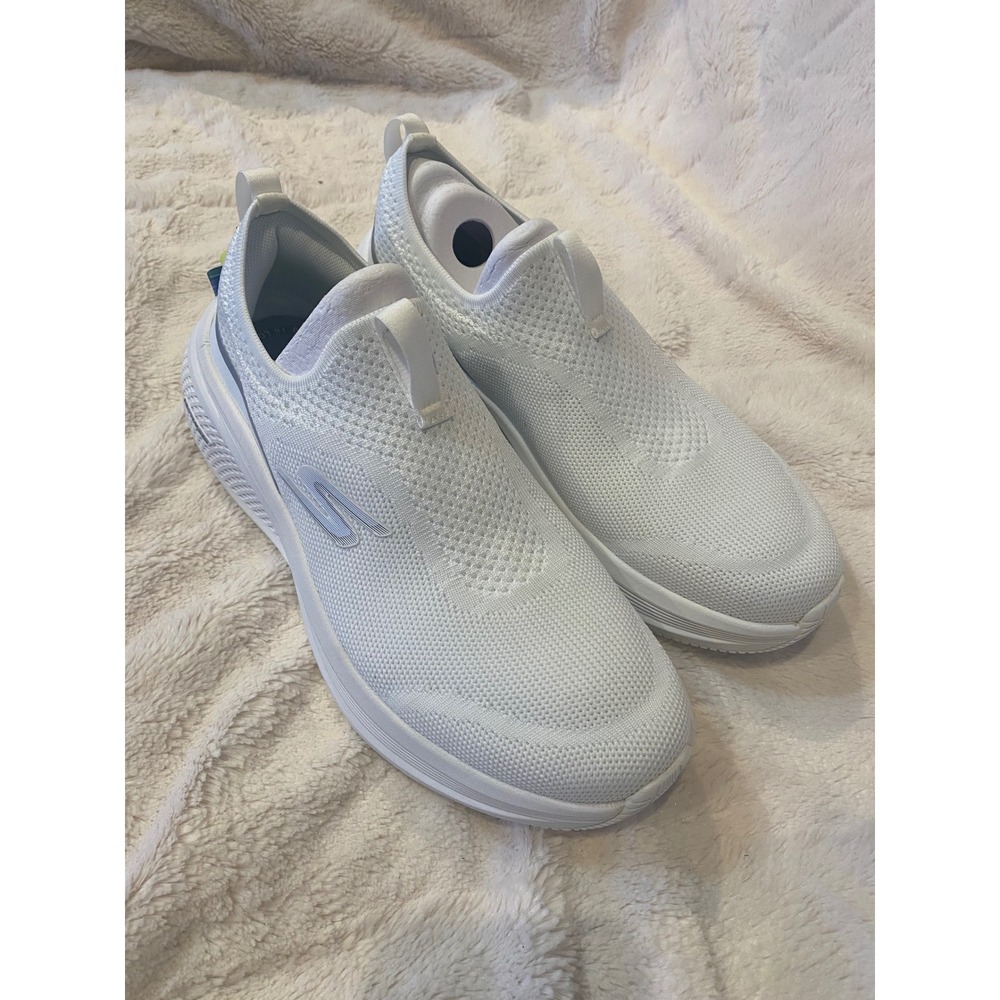 Skechers Go Run Elevate 2.0 White Mesh Slip On Sneakers Machine Washable